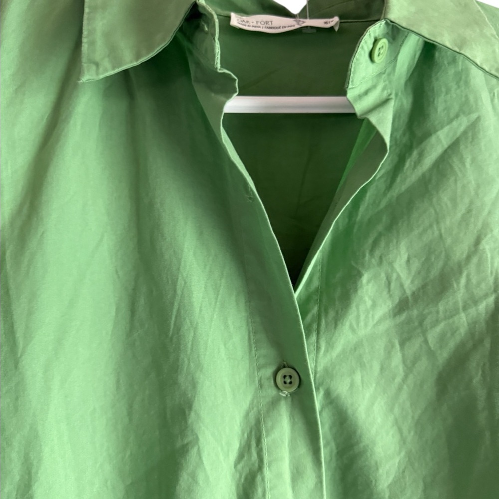 Oak + Fort pistachio Green Tiered mini Dress, Size Small, NWOTS - Picture 6 of 9